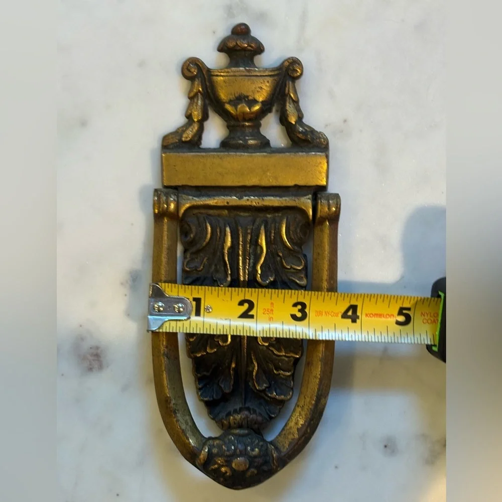 Antique Acanthus Leaf Brass Door Knocker